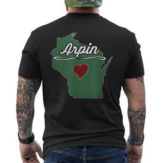 Arpin Wisconsin Wi Usa City State Souvenir Men's T-shirt Back Print | Mazezy