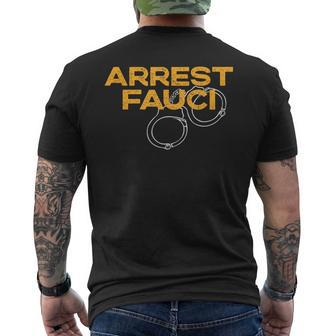 Arrest Fauci Anti Dr Fauci Political Men's T-shirt Back Print | Mazezy