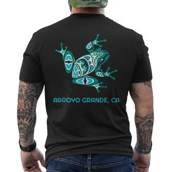 Arroyo Grande Ca Frog Pacific Nw Native American Indian Men's T-shirt Back Print | Mazezy