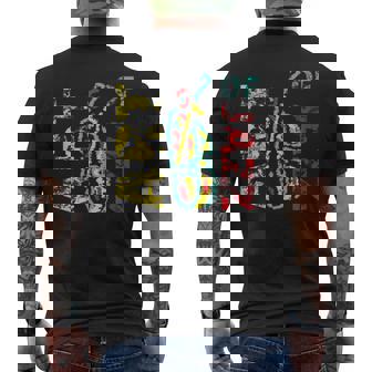 Art Of Jazz Bass Player Men's T-shirt Back Print | Mazezy