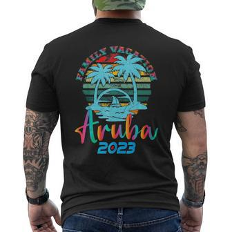 Aruba Family Vacation 2023 Beach Vacation Cruise Souvenir Mens Back Print T-shirt | Mazezy