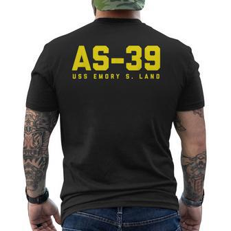 As39 Uss Emory S Land Men's Back Print T-shirt | Mazezy