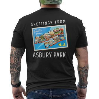 Asbury Park New Jersey Nj Travel Souvenir Postcard Men's T-shirt Back Print | Mazezy AU