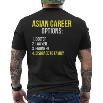 Asian Career Options Student Tiger Parenting Men's T-shirt Back Print | Mazezy