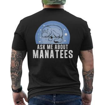 Ask Me About Funny Manatees Chunky Mermaid For Manatee Lover Mens Back Print T-shirt - Monsterry