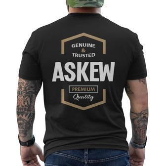 Askew Name Gift Askew Quality Mens Back Print T-shirt - Seseable