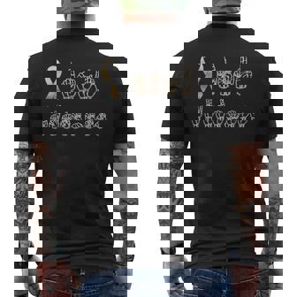 Asl American Sign Language Deaf Awareness T Men's T-shirt Back Print | Mazezy