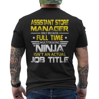 Assistant Store Manager Wizard Isnt An Actual Job Title Men's Back Print T-shirt | Mazezy