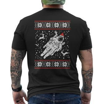 Astronaut Ugly Christmas Sweater Xmas Space Lover Boys Pj Men's T-shirt Back Print | Mazezy UK