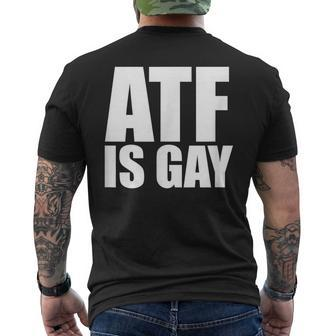 Atf Is Gay Mens Back Print T-shirt | Mazezy