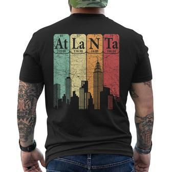 Atlanta Periodic Table Elements Atlanta Skyline Retro Mens Back Print T-shirt - Thegiftio UK
