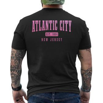 Atlantic City New Jersey Est 1854 Pride Vintage Mens Back Print T-shirt | Mazezy