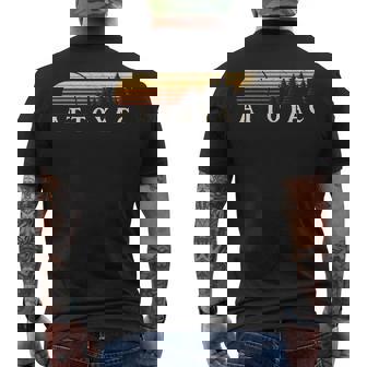 Attoyac Tx Vintage Evergreen Sunset Eighties Retro Men's T-shirt Back Print | Mazezy