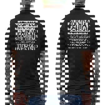 Audio Visual Technician Solve Problems Av Tech Men's T-shirt Back Print | Mazezy
