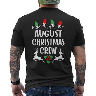 August Name Gift Christmas Crew August Mens Back Print T-shirt - Seseable