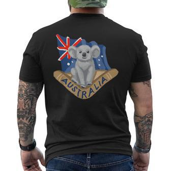 Australia Flag Koala Boomerang Men's T-shirt Back Print | Mazezy UK