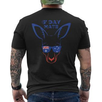Australia Gday Mate Funny Kangaroo Australian Symbol Mens Back Print T-shirt | Mazezy