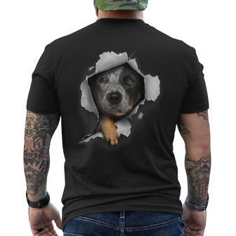 Australian Cattle Dog Herding Dog Blue Heeler Cattle Dog Mens Back Print T-shirt | Mazezy