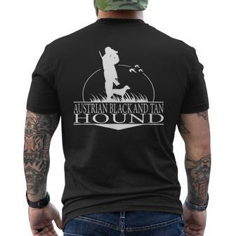Austrian Black And Tan Hound Hound Dog Hunter Hunting Dog Men's T-shirt Back Print | Mazezy