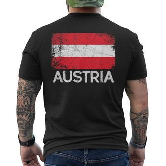 Austrian Flag | Vintage Made In Austria Gift Austria Funny Gifts Mens Back Print T-shirt | Mazezy