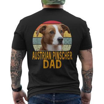 Austrian Pinscher Dog Dad Retro My Dogs Are My Cardio Men's T-shirt Back Print | Mazezy