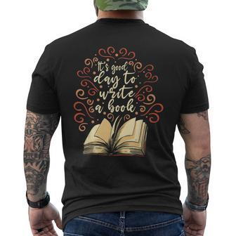 Author Novelist Writing Writing Funny Gifts Mens Back Print T-shirt | Mazezy