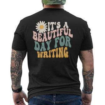 Author | Novelist | Book Author | Writing Writing Funny Gifts Mens Back Print T-shirt | Mazezy