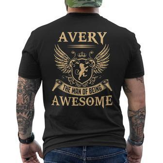 Avery Name Gift Avery The Man Of Being Awesome V2 Mens Back Print T-shirt - Seseable