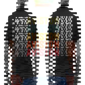 Aviston Illinois Aviston Il Retro Vintage Text Men's T-shirt Back Print | Mazezy