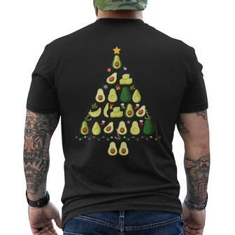 Avocado Christmas Tree Ugly Christmas Sweater Men's T-shirt Back Print - Monsterry