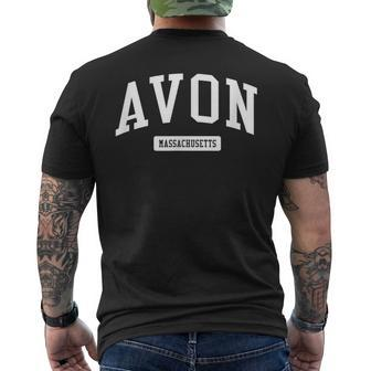 Avon Massachusetts Ma College University Sports Style Men's T-shirt Back Print | Mazezy