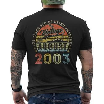 Awesome Since August 2003 Vintage 20Th Birthday Men's T-shirt Back Print | Mazezy UK