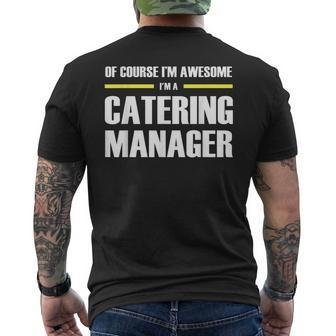 Awesome Catering Manager Men's T-shirt Back Print | Mazezy