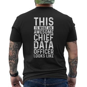 This Is What An Awesome Chief Data Officer Looks Job Men's T-shirt Back Print | Mazezy