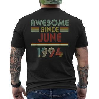 Awesome Since June 1994 Birthday 26 Years Old 26Th Men's Back Print T-shirt | Mazezy