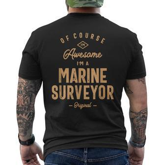 Awesome Marine Surveyor Men's T-shirt Back Print | Mazezy