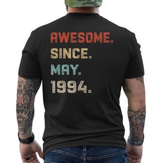 Awesome Since May 1994 Birthday For 26 Years Old Men's Back Print T-shirt | Mazezy