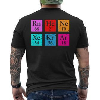 Awesome Noble Gases Science Chemical Elements Men's T-shirt Back Print | Mazezy
