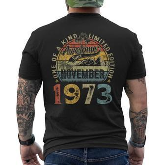 Awesome Since November 1973 Vintage 50Th Birthday Men Men's T-shirt Back Print | Mazezy DE