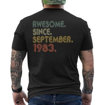 Awesome Since September 1983 40Th Birthday 40 Year Old Men's T-shirt Back Print | Mazezy DE