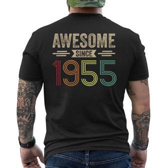 Awesome Since 1955 68Th Birthday Retro Mens Back Print T-shirt - Monsterry DE