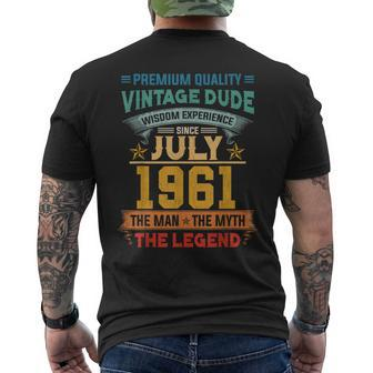 Awesome Since 1961 Gifts 62Nd Birthday Made In July 1961 Mens Back Print T-shirt | Mazezy