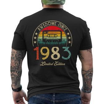 Awesome Since 1983 Vintage 1983 40Th Birthday 40 Years Old 40Th Birthday Funny Gifts Mens Back Print T-shirt | Mazezy