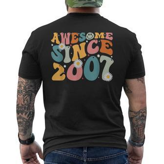 Awesome Since 2007 16Th Birthday Retro Gifts Born In 2007 Mens Back Print T-shirt - Monsterry