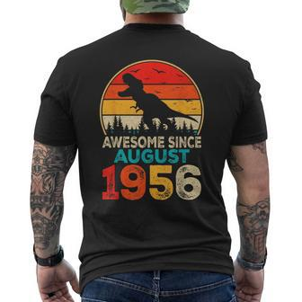 Awesome Since August 1956 67 Years Old 67Th Birthday Dino August Funny Gifts Mens Back Print T-shirt | Mazezy