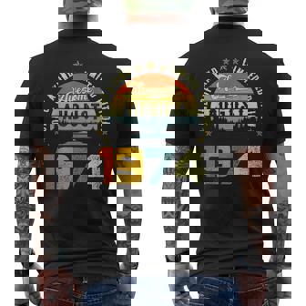 Awesome Since August 1974 One Of A Kind Limited Edition Mens Back Print T-shirt | Mazezy