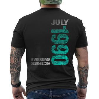 Awesome Since July 1990 33Th Birthday Born 1990 Mens Back Print T-shirt | Mazezy CA