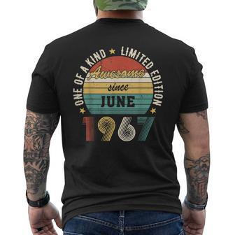 Awesome Since June 1967 – Happy Birthday Mens Back Print T-shirt | Mazezy