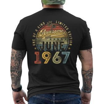 Awesome Since June 1967 Vintage 56Th Birthday Party Retro Mens Back Print T-shirt | Mazezy