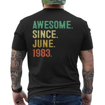 Awesome Since June 1983 40Th Birthday 40 Years Old Gifts Men Mens Back Print T-shirt | Mazezy UK